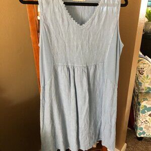 TAHARI WHITE & BLUE SUN DRESS